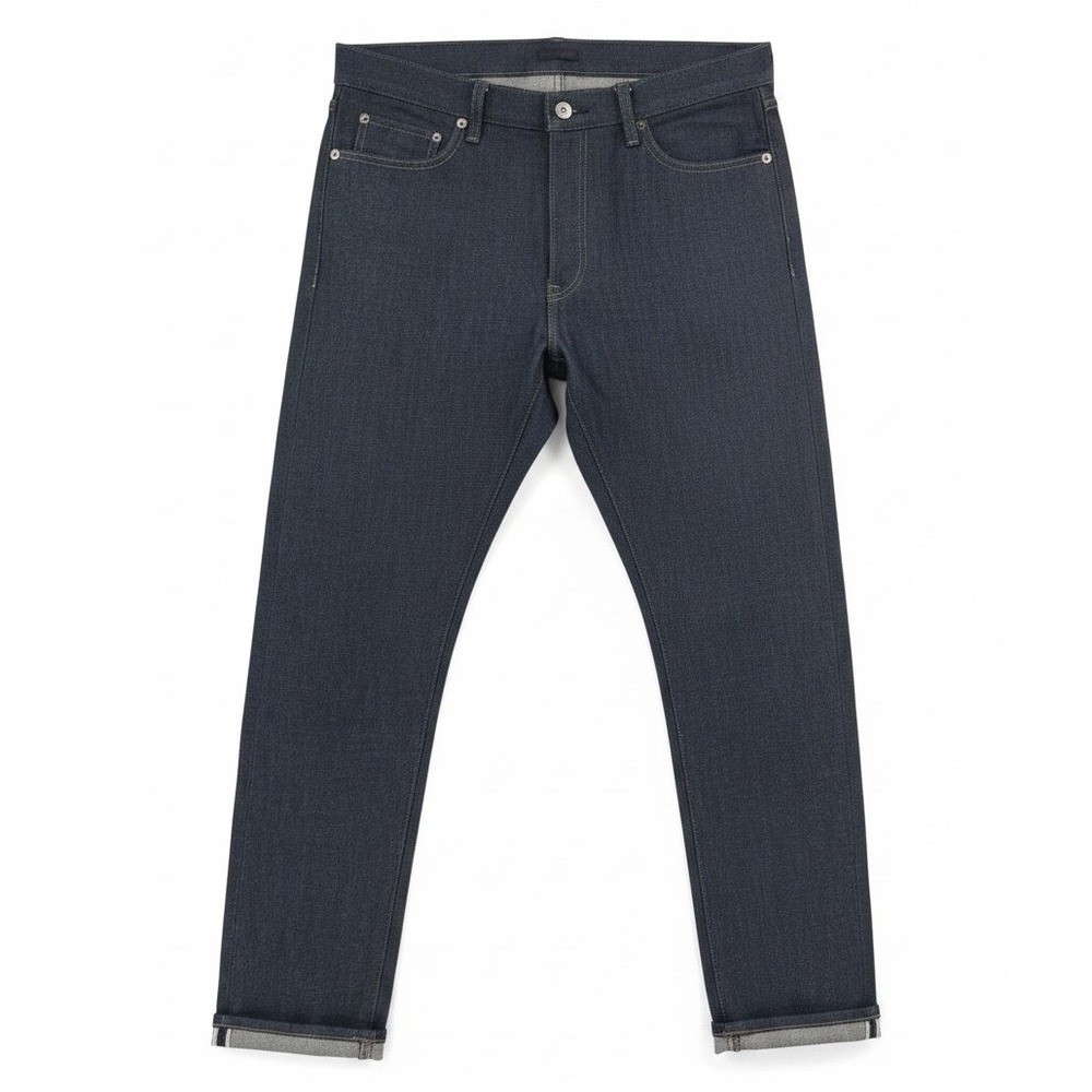 Uniqlo Stretch Selvedge Slim Jeans Men's 34x32 Dark Indigo Old Money NWOT